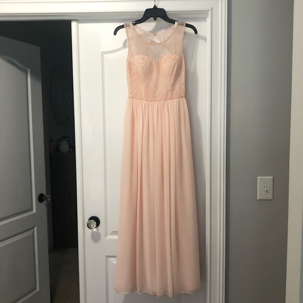 David’s Bridal petal pink dress size 0